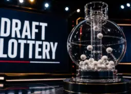 2026-os NBA Draft Lottery sorsológép stúdiókörnyezetben